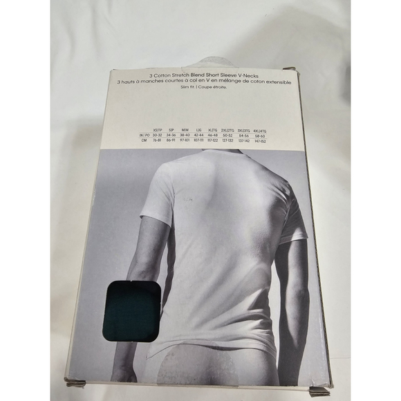 Calvin Klein 3 Slim Short Sleeve V-necks - Picture 3 of 5